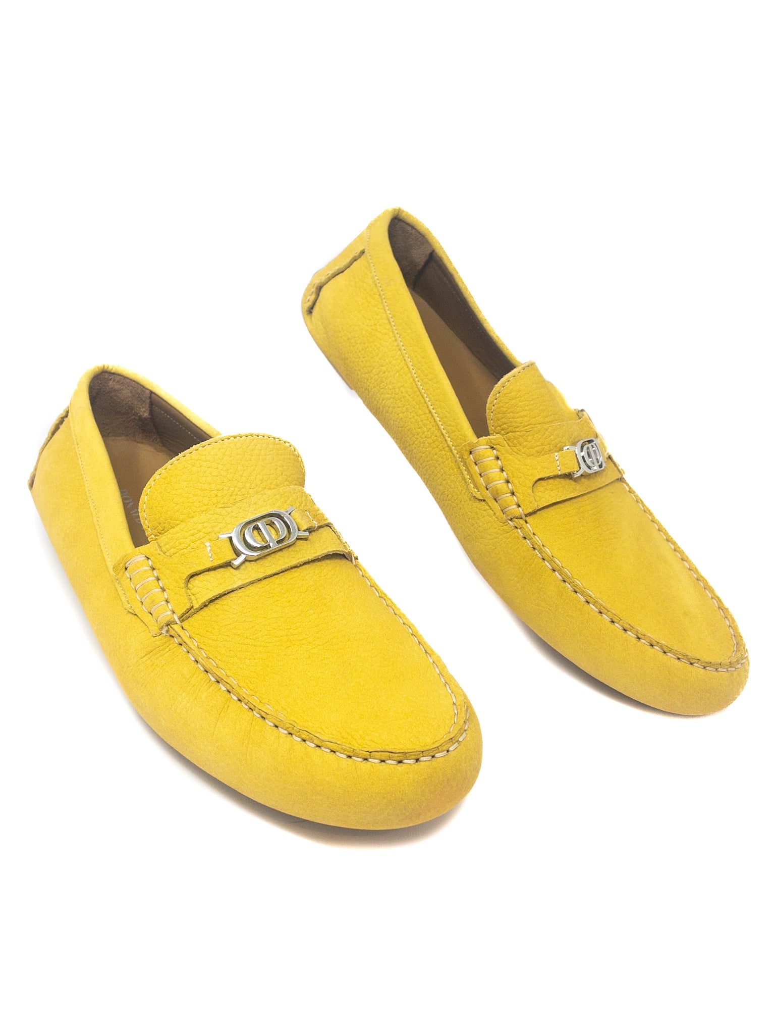 Donald Pliner Goldenrod Pebble Leather 9 Loafers