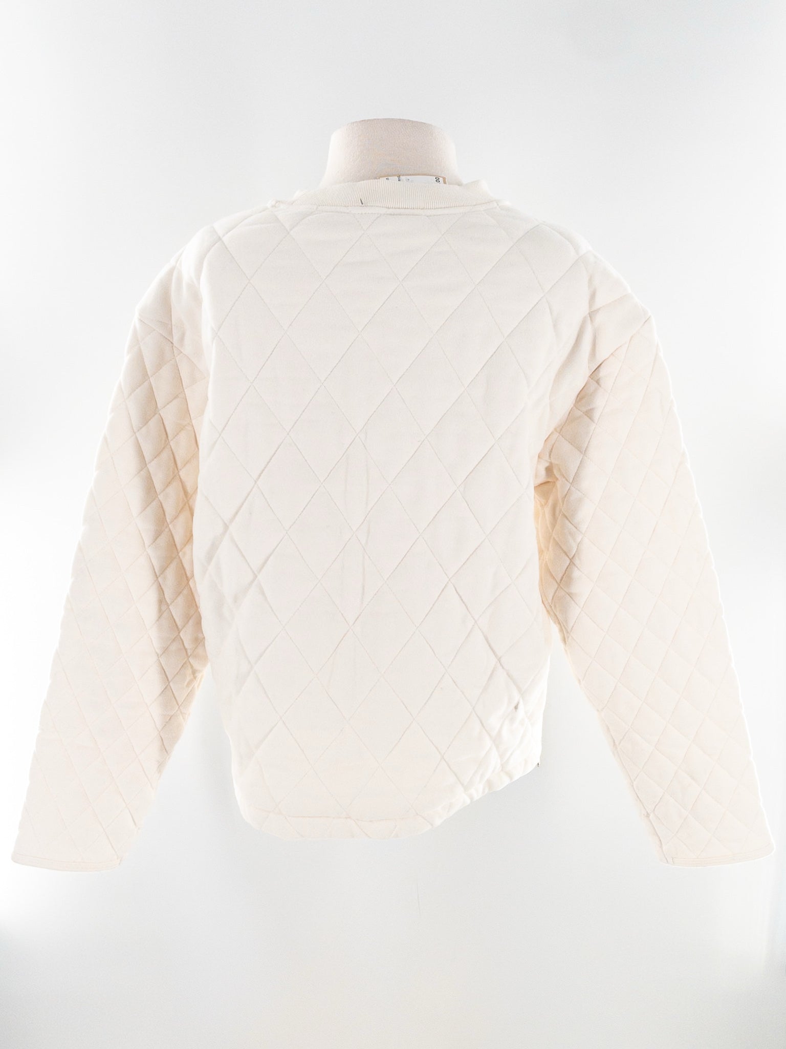 Athleta Ivory Quilt Polyester Blend Size M Sweatshirt