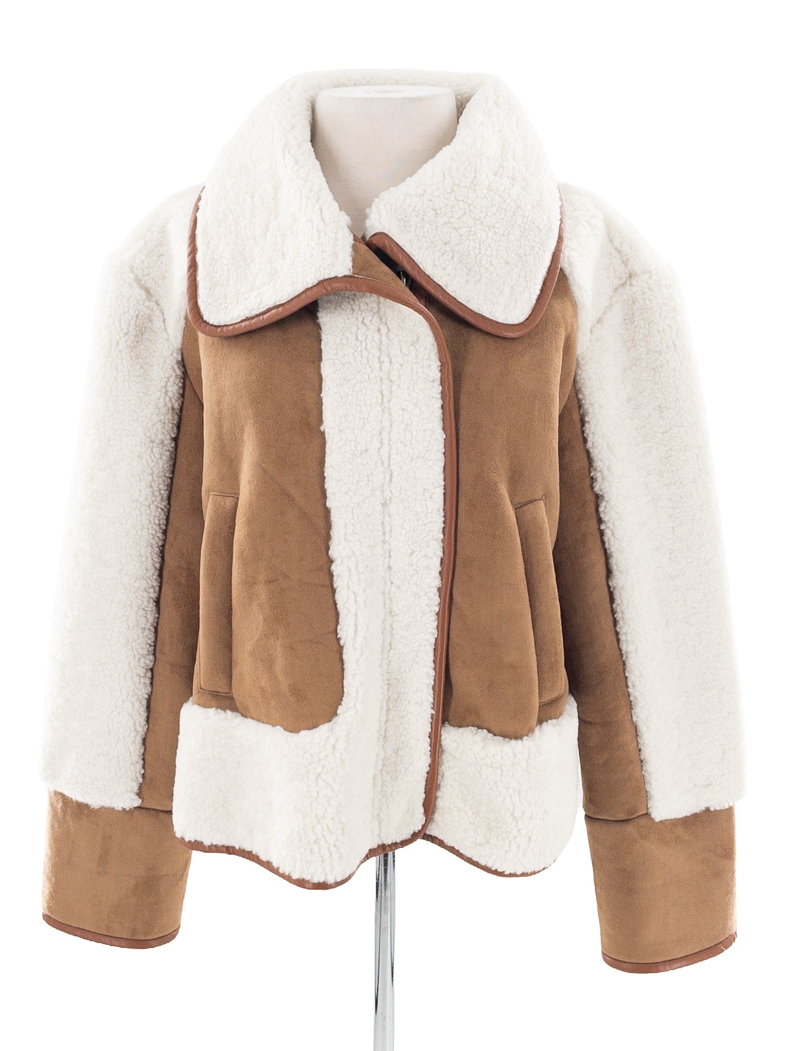 Loft Cream Brown Polyester Size M Jacket