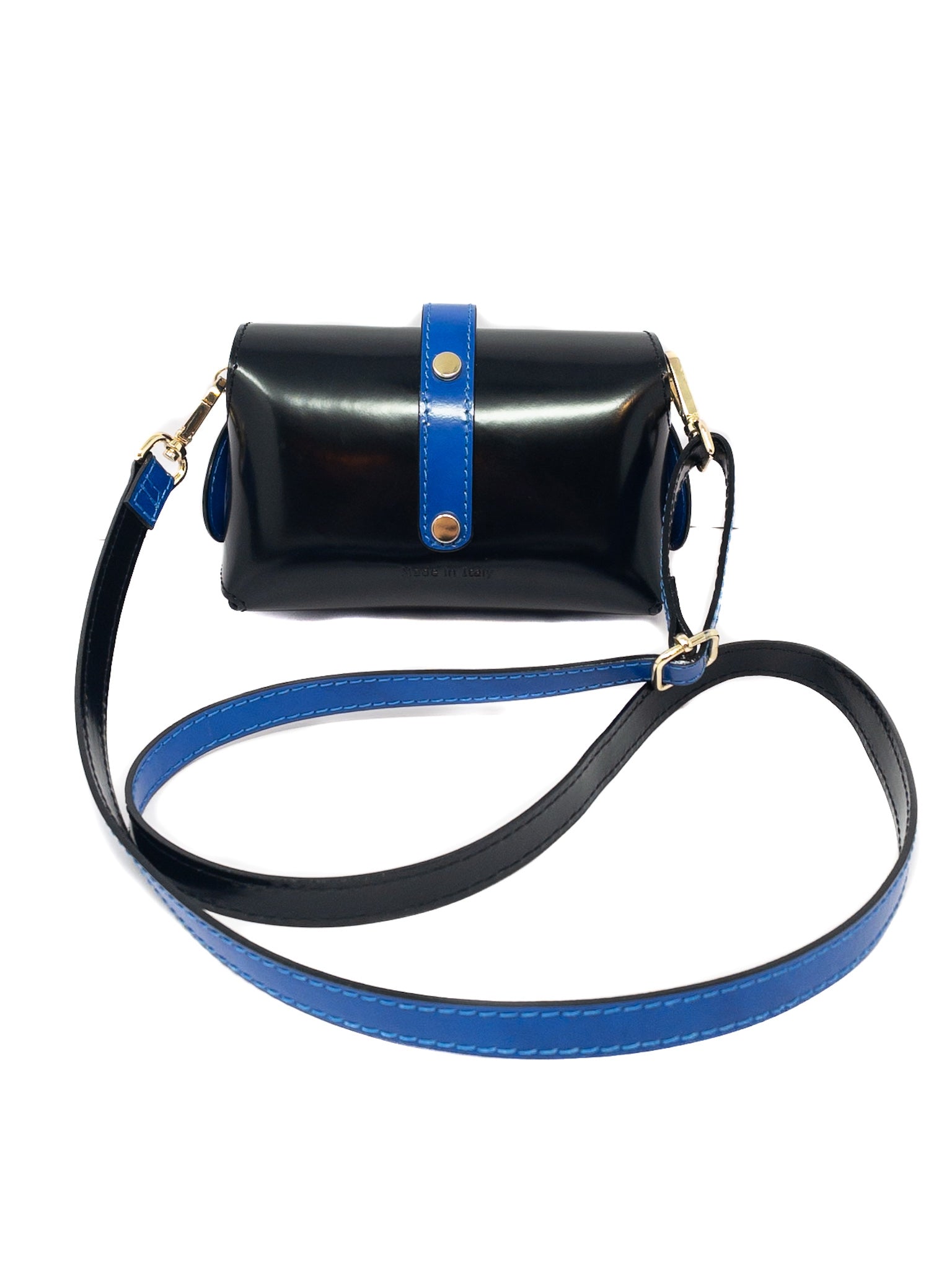 Pratesi Navy Shiny Leather Cross Body