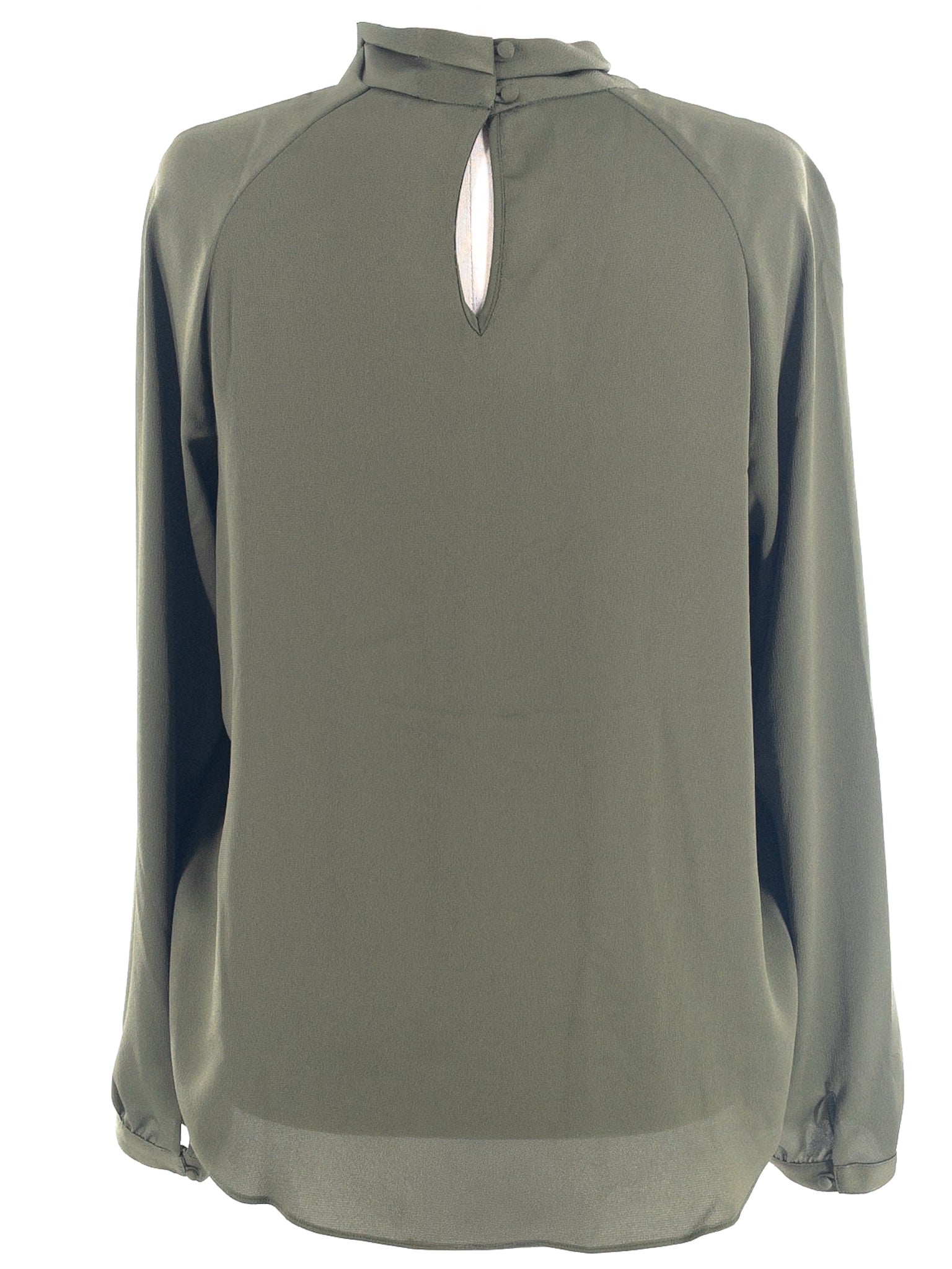 Banana Republic Olive Twist Polyester Long Sleeve Size L Blouse