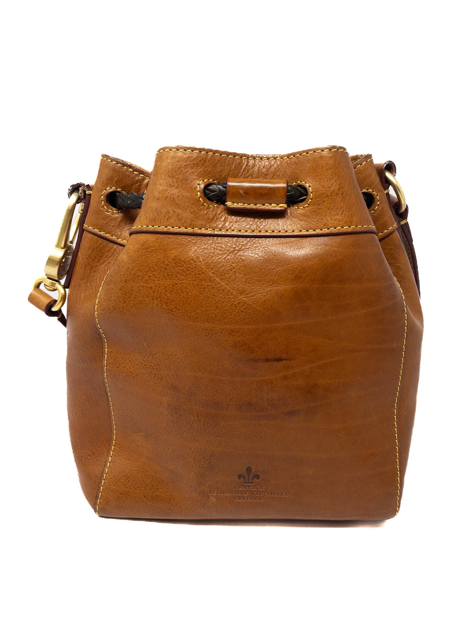 Dooney & Bourke Caramel Drawstring Leather Purse