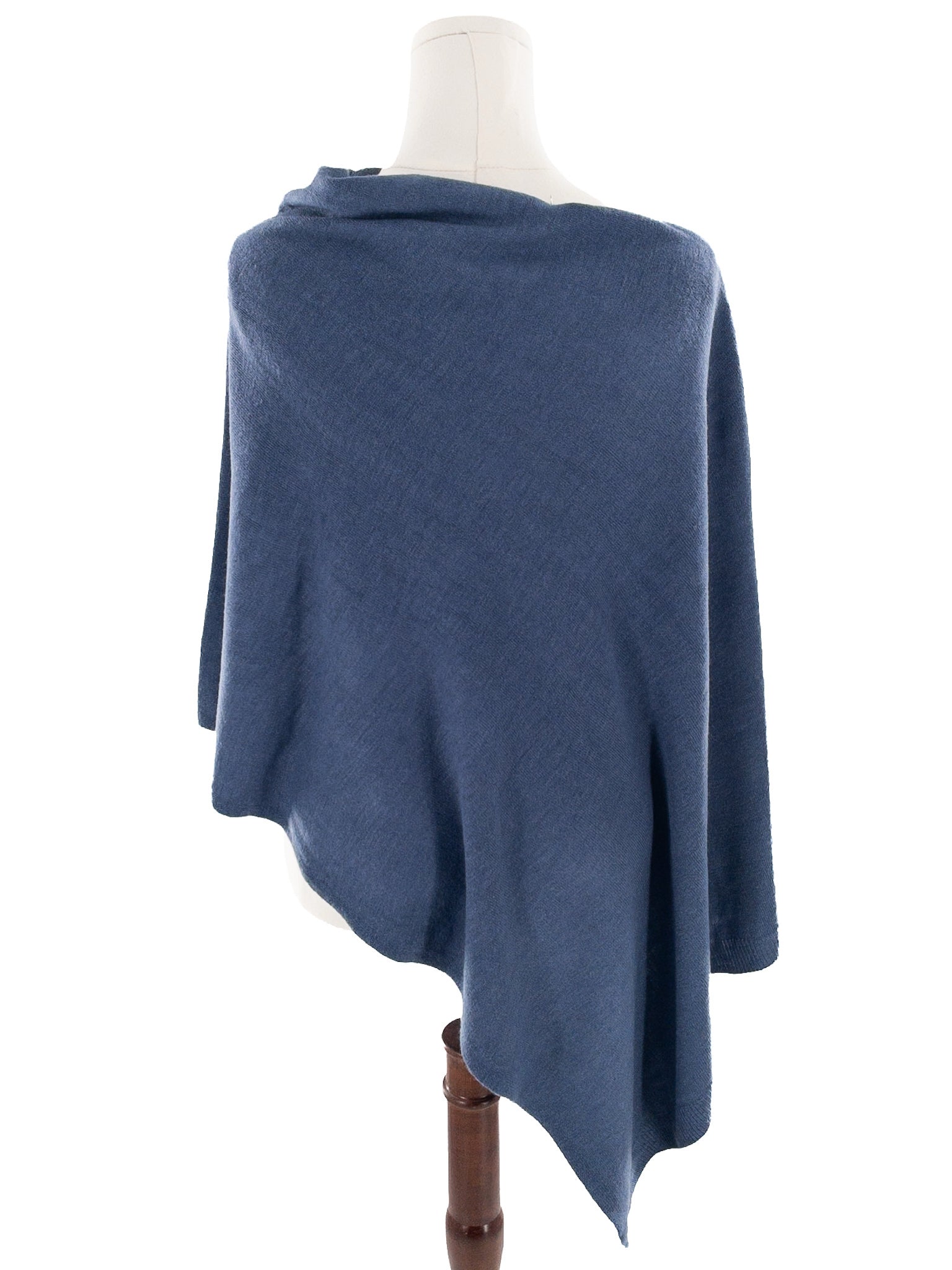 Dusty Blue Acrylic Size One Size Poncho