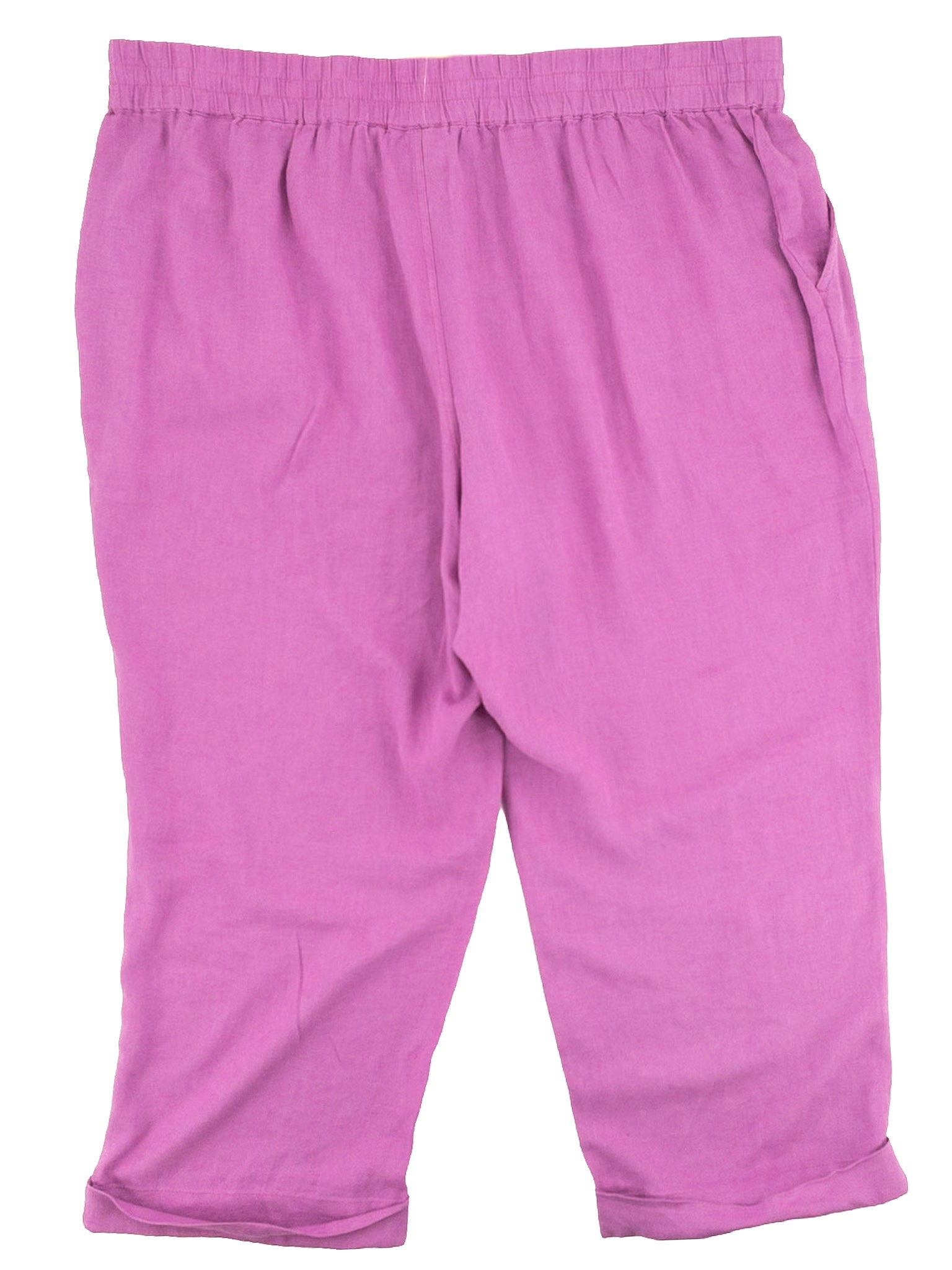 Naturals  D & Co Orchid Linen Blend Cuffed Size 1XP Pants Set