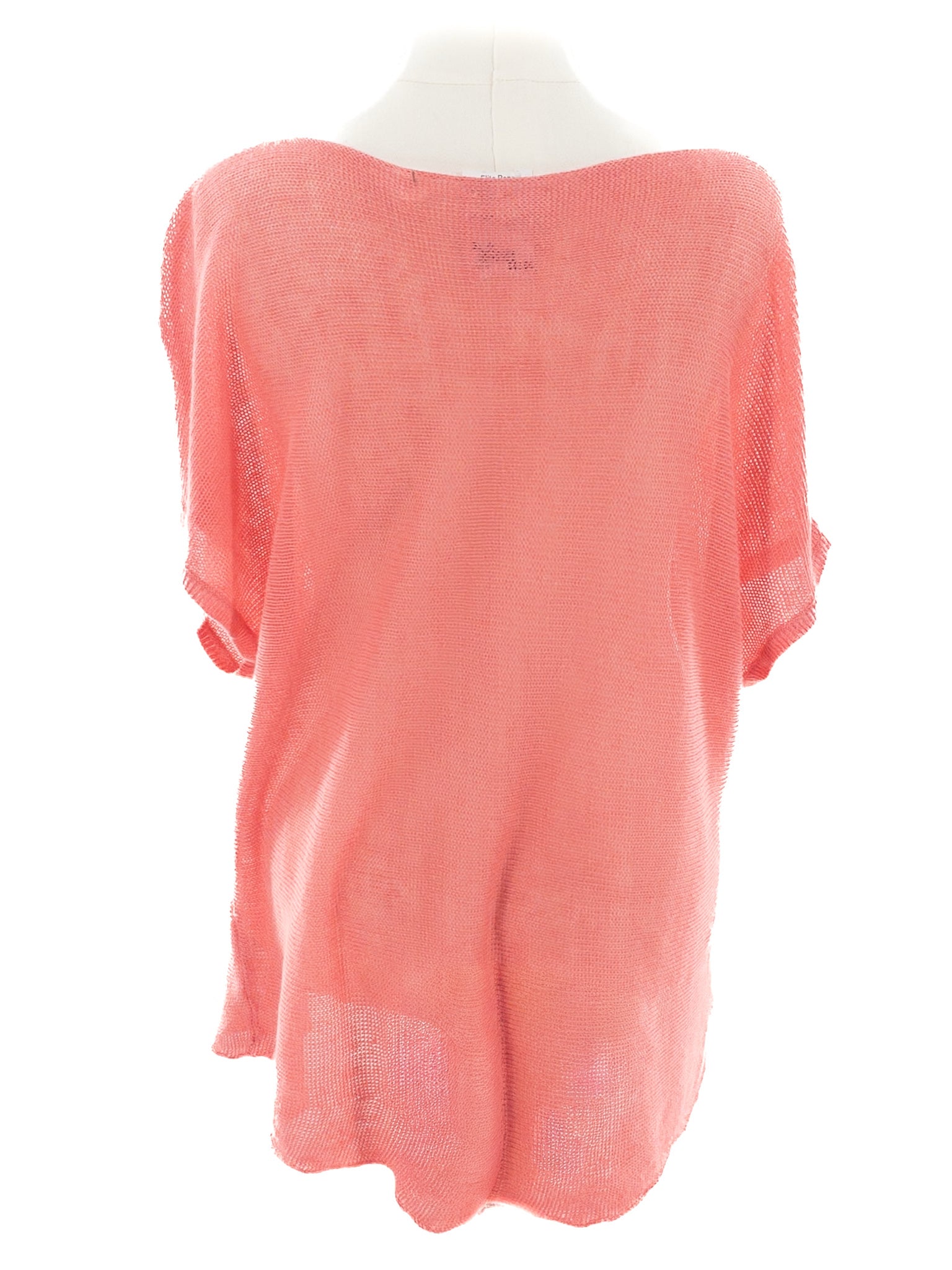 Eileen Fisher Pink Loose Knit Cotton Size XL Sweaters