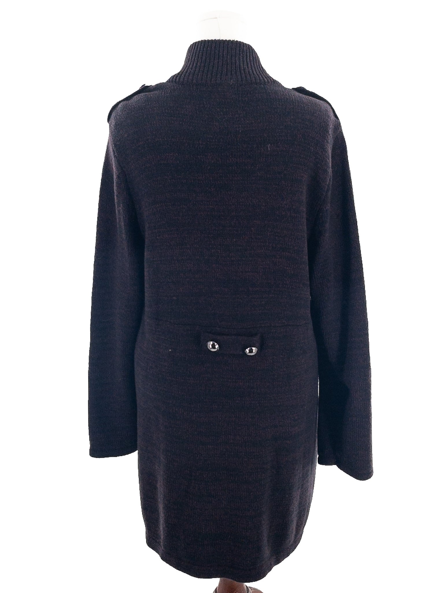 Style & Co Wine Black Texture Cotton Size 3X Cardigan