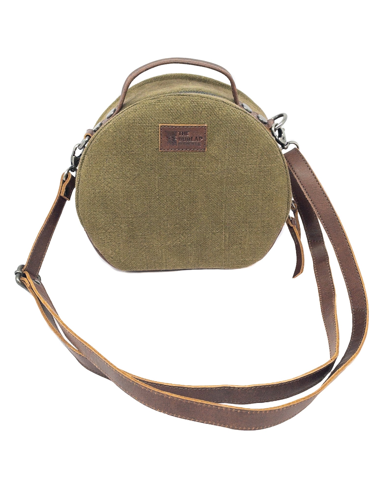 The Burlap People Moss Fabric Cross Body