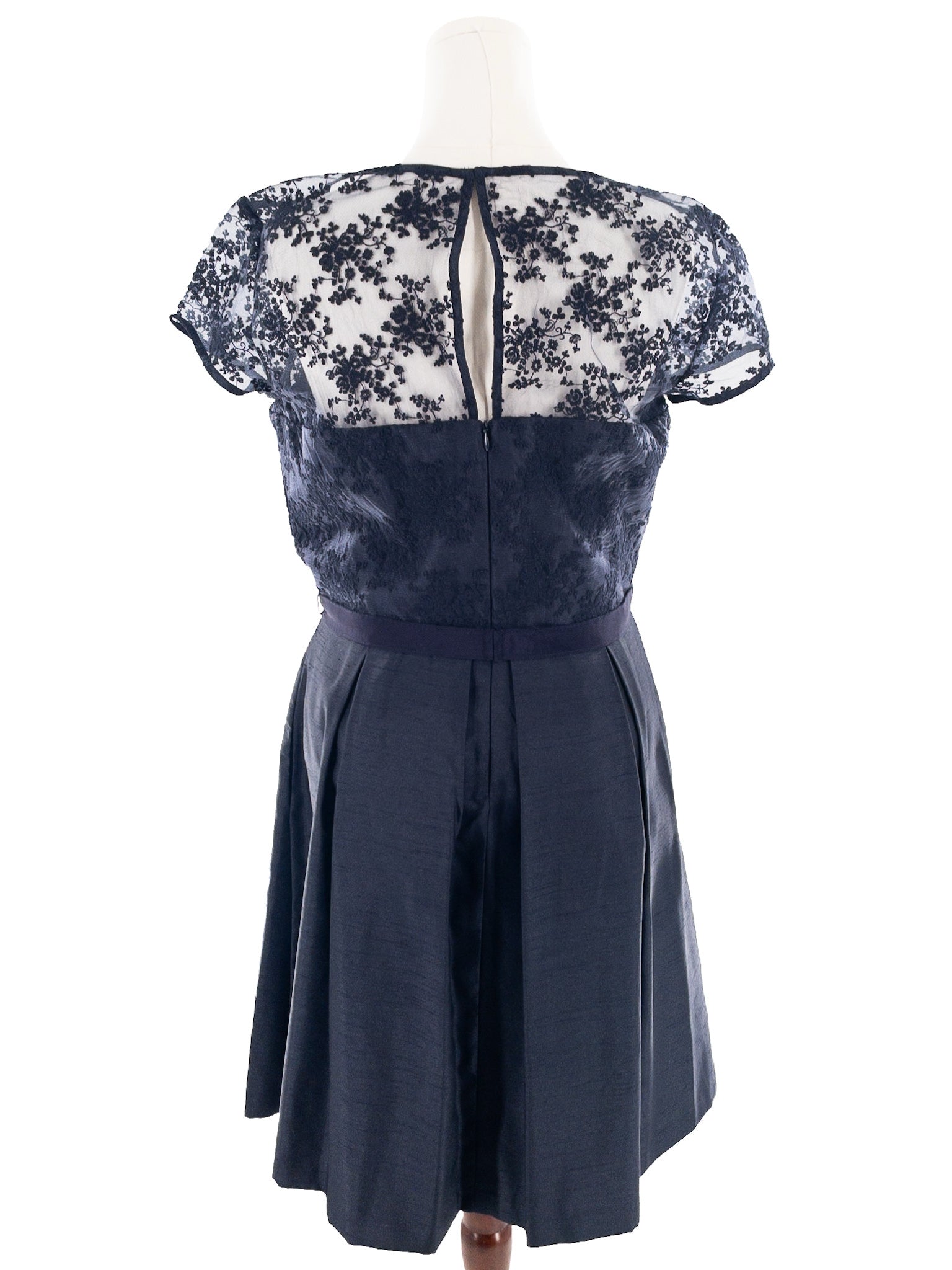 Just Taylor Navy Lace Polyester Blend Sleeveless Size 14 Dress