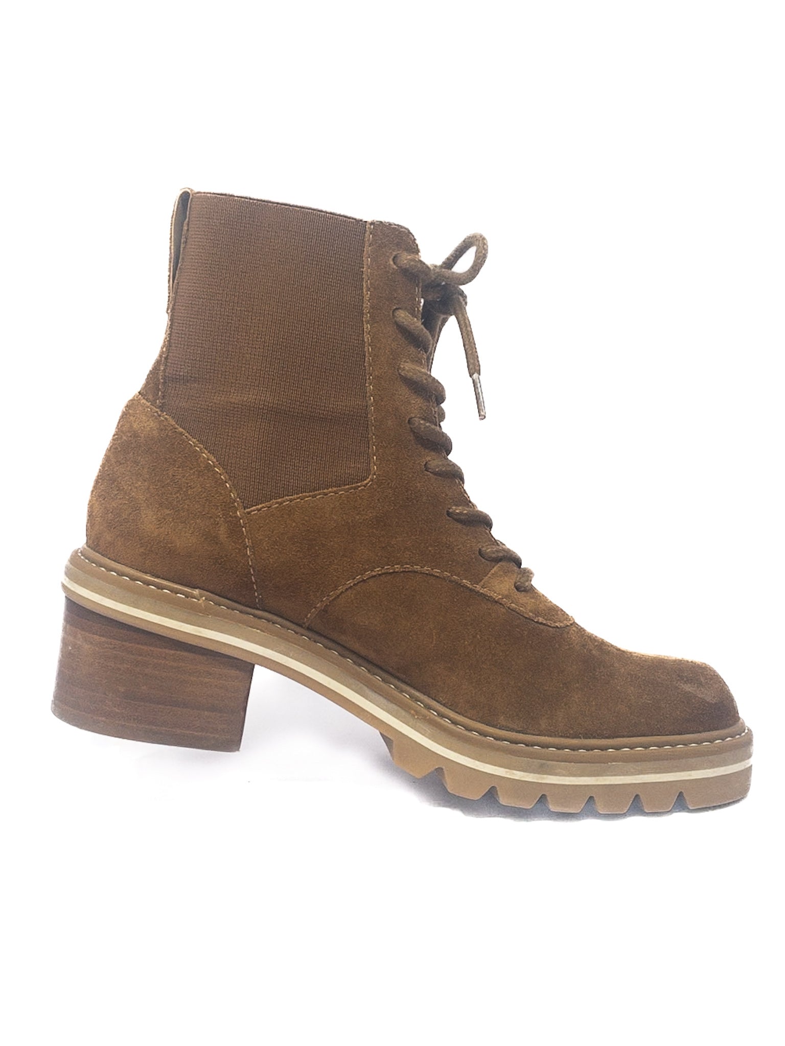 Bernardo Tobacco Tie Suede 7 Bootie