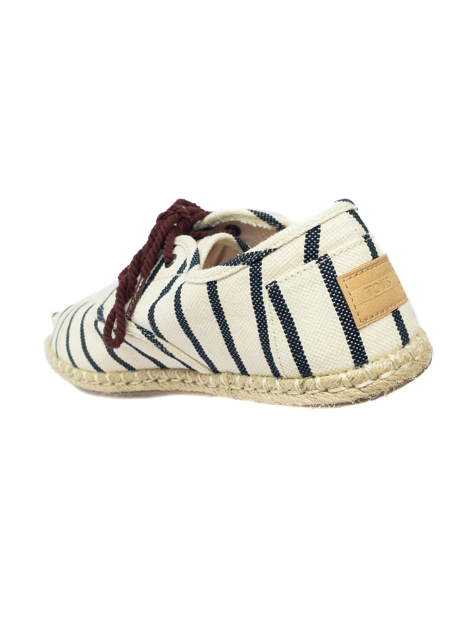 Toms Cream Navy Stripe Fabric 8 Sneakers