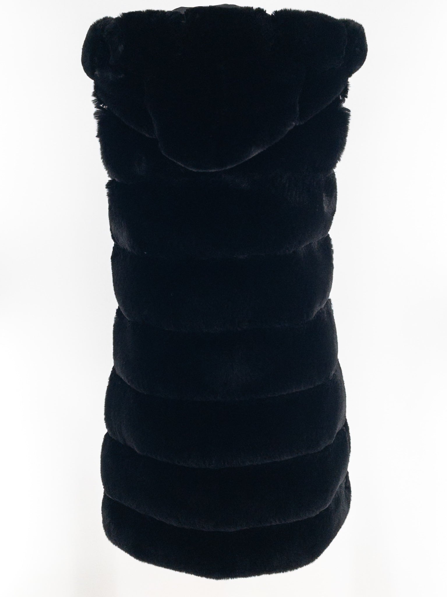 Via Spiga Black Hooded Faux Fur Size XS Vest
