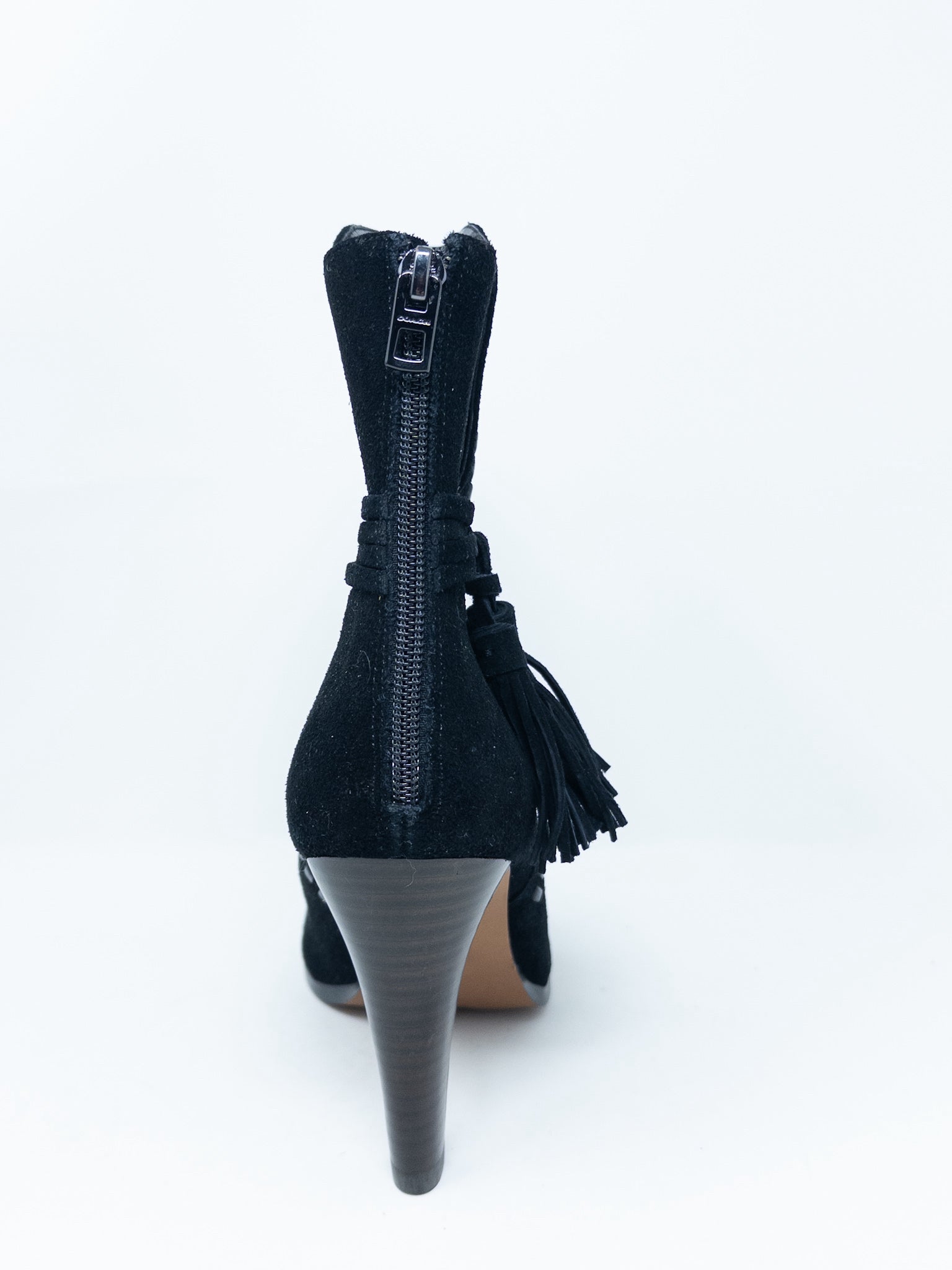 Coach Black Tassel Suede 8 Bootie