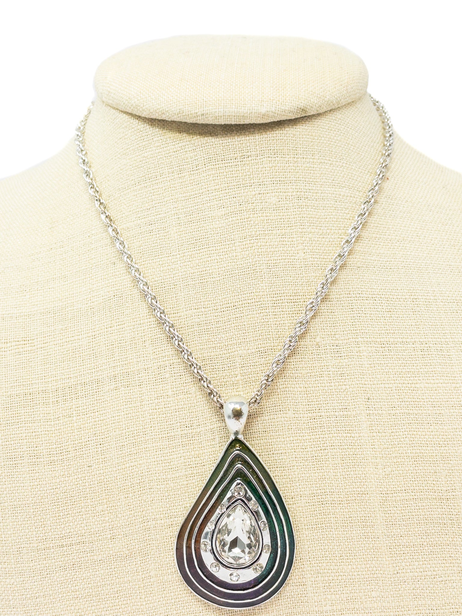 Silver Multi Rhinestone Necklaces