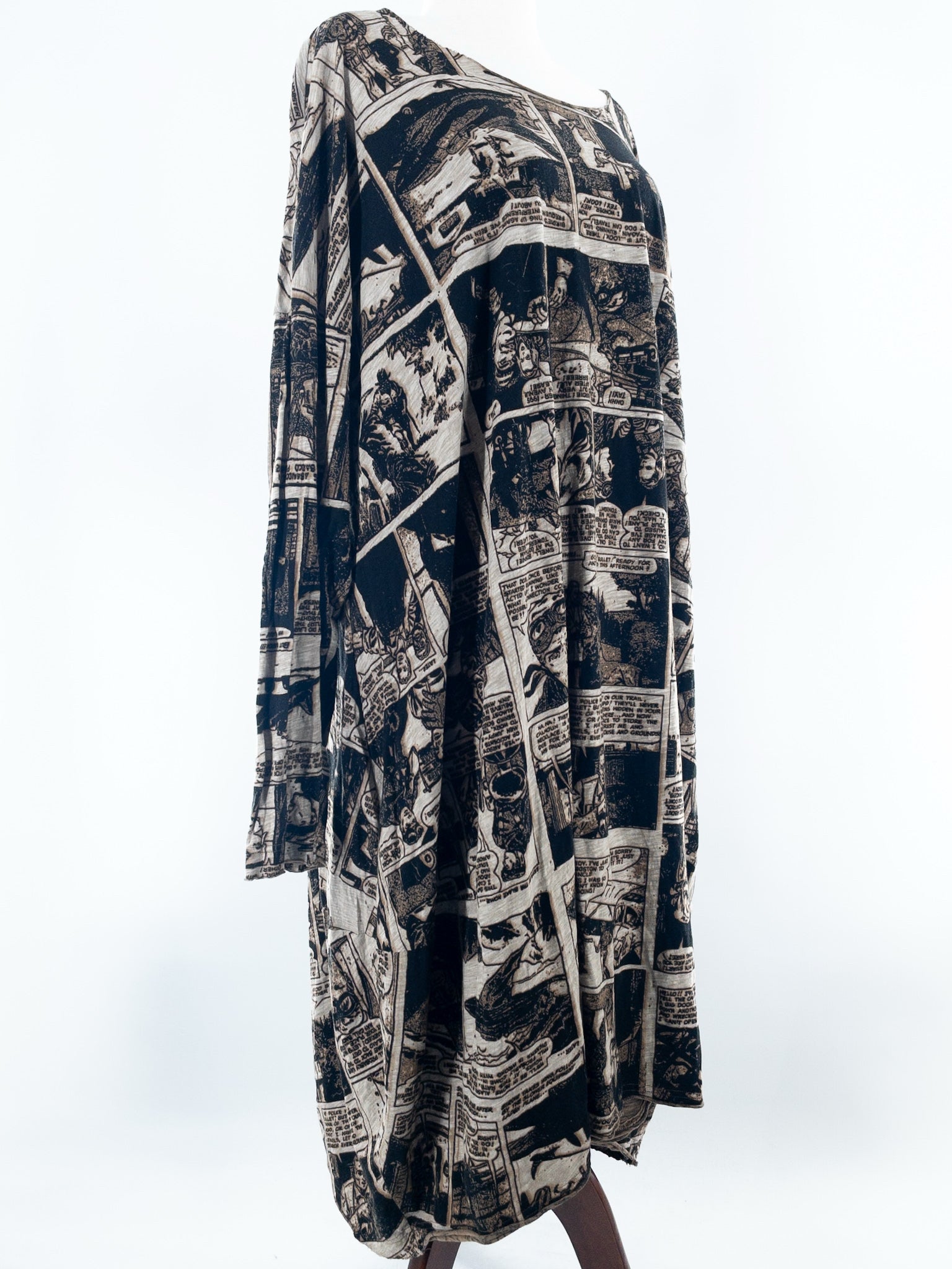 Black Label Black Tan Print Cotton Short Sleeve Size M Dress