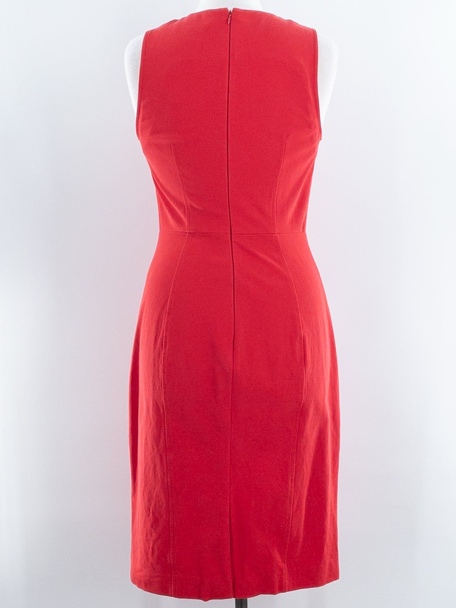 Banana Republic Red Cut Out Cotton Blend Sleeveless Size 6 Dress