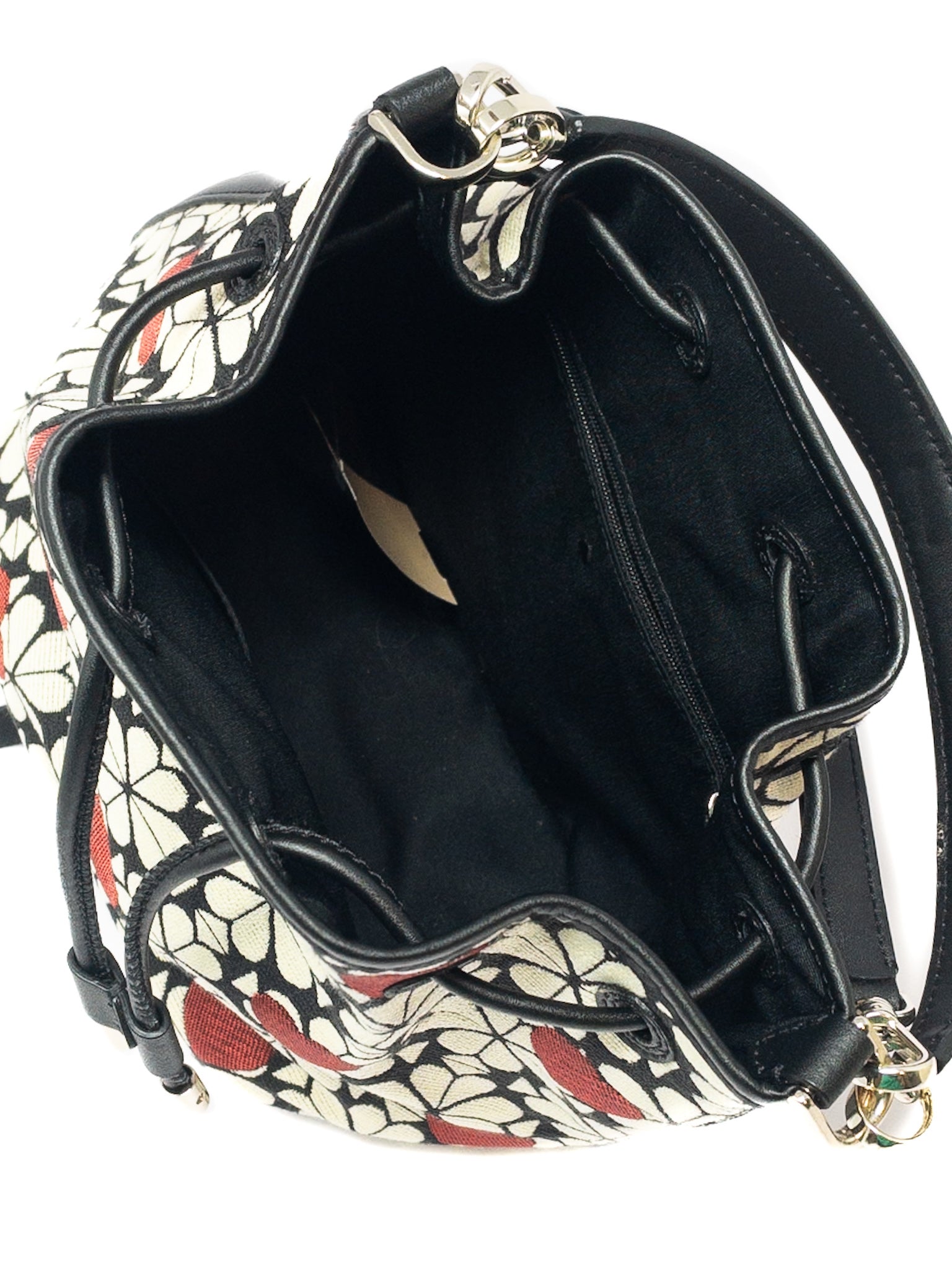 Kate Spade Tan Red Print Jacquard Cross Body