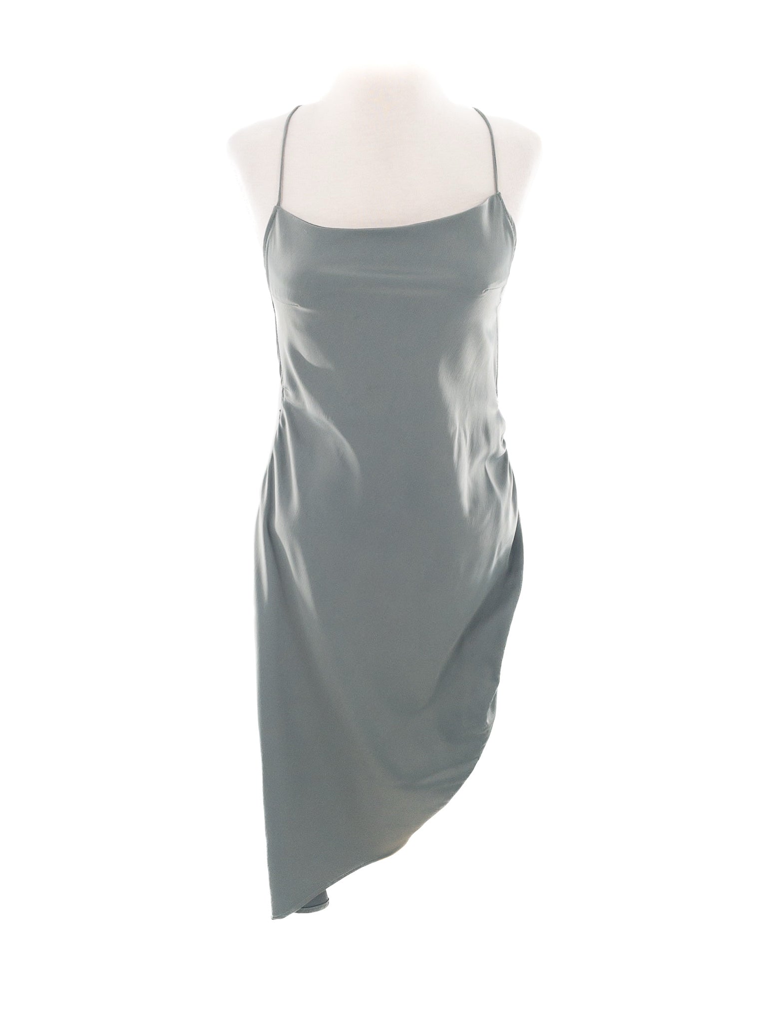 Fiestar Sage criss cross Sateen Spaghetti Strap Size M Dress