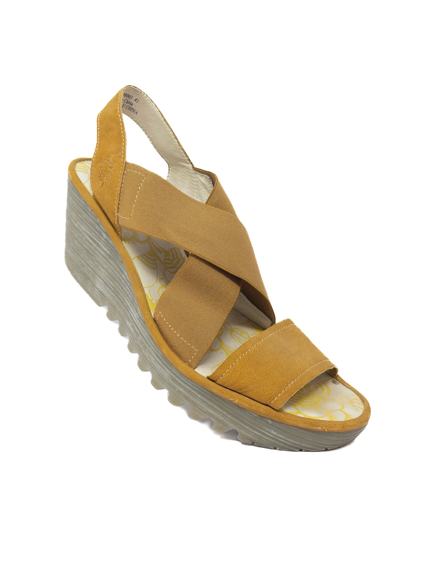 Fly London Ochre Strappy Suede 10 Sandals
