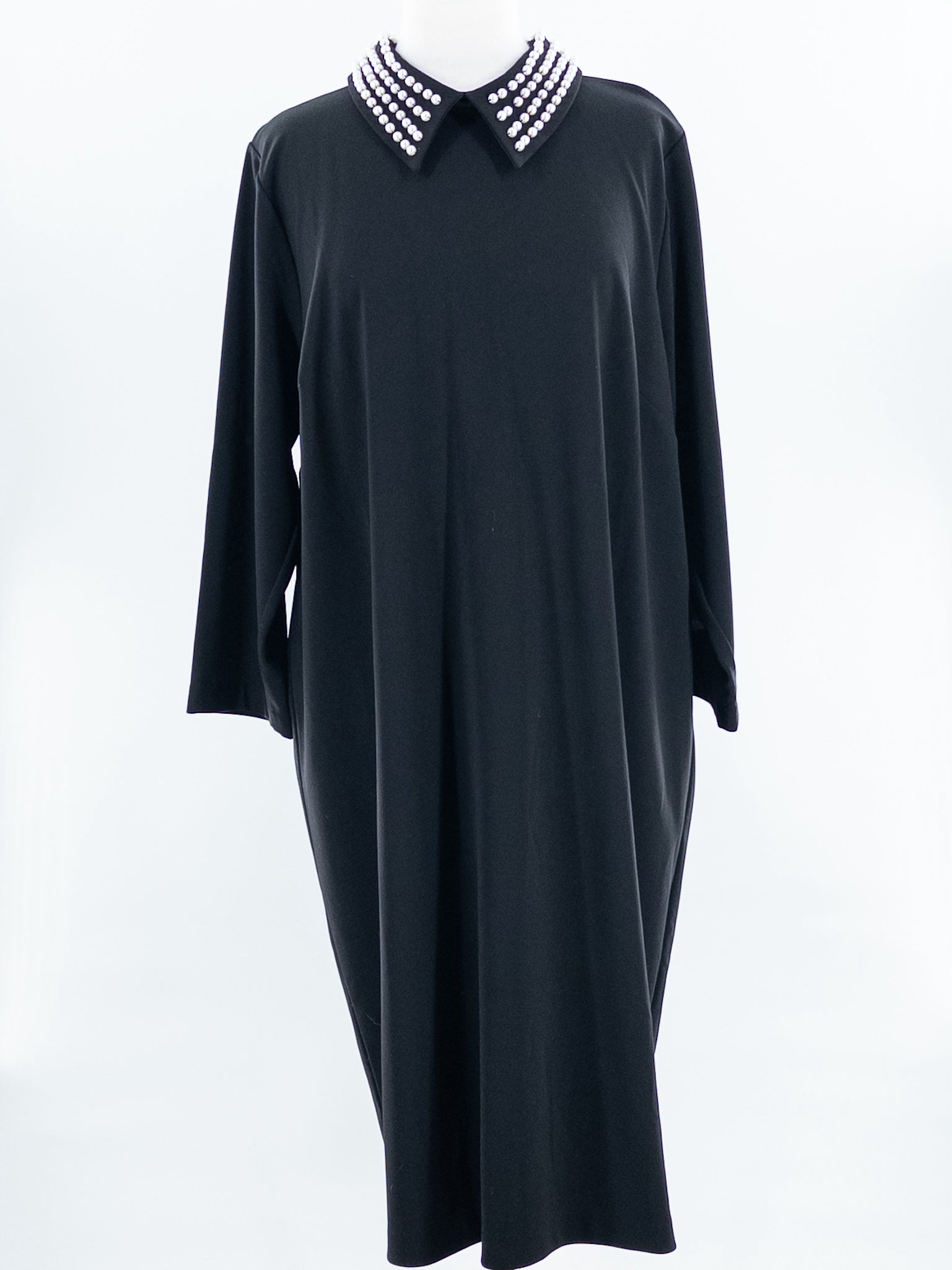 Eloquii Black Stretch Long Sleeve Size 22 Dress