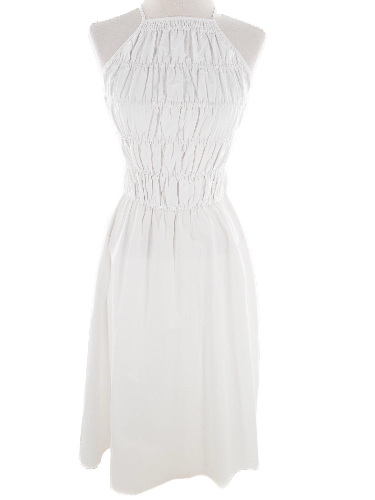 Solid & Striped White Smocked Cotton Strappy Size XS Dress