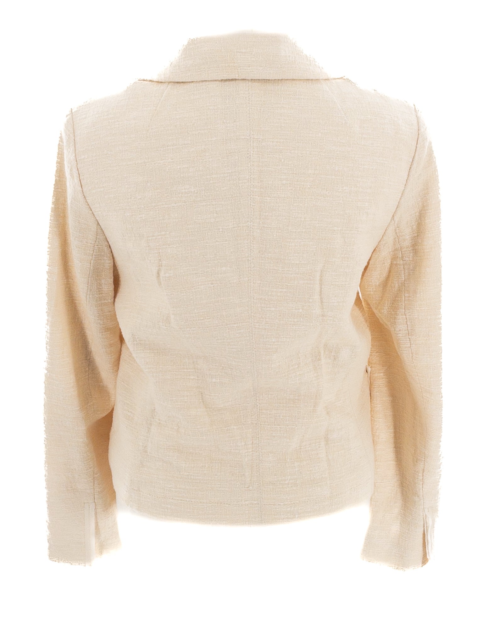 Banana Republic Ivory Boucle Cotton Blend Size 12 Blazer