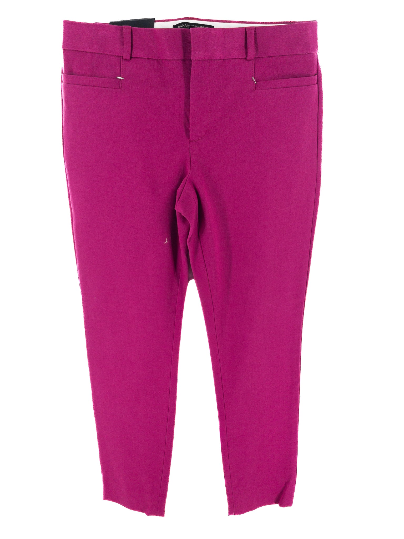 Banana Republic Fuchsia Flat Front Cotton Blend Slim Size 2 Pants