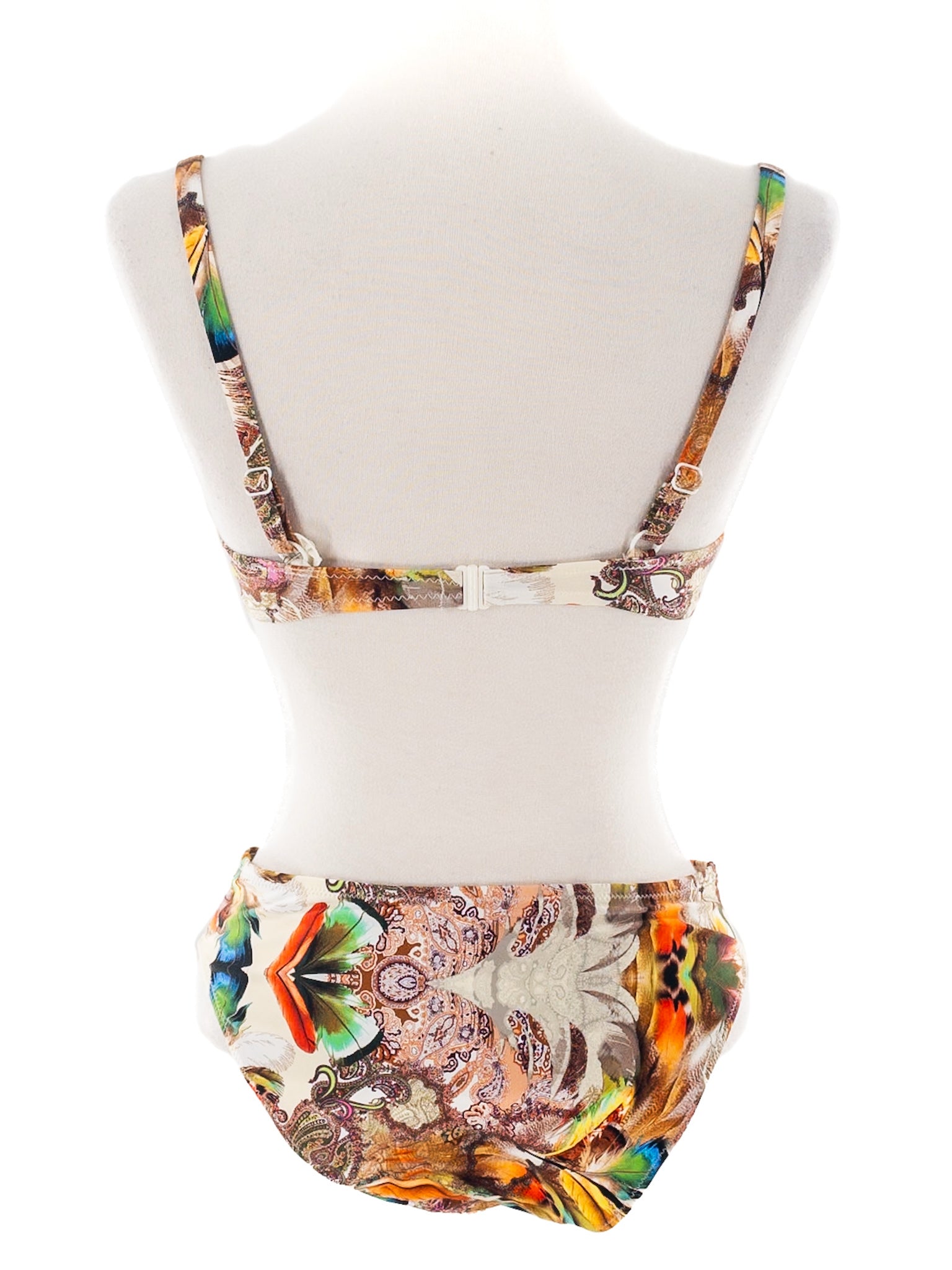 Palmetta Multi-Color Paisley Lycra Blend Size M Swimsuit 2 PC
