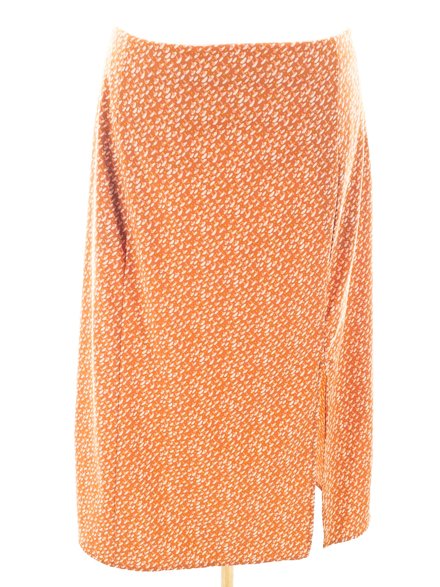 Toad & Co Pumpkin Cream Print Polyester Blend Size XL Skirt