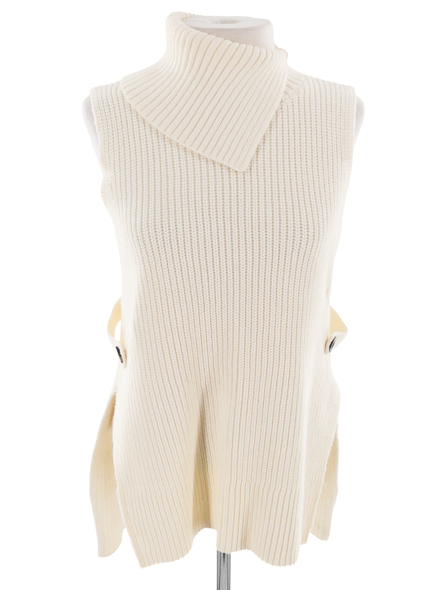 Anthropologie Cream Cowl Neck Viscose Size XS Sweaters
