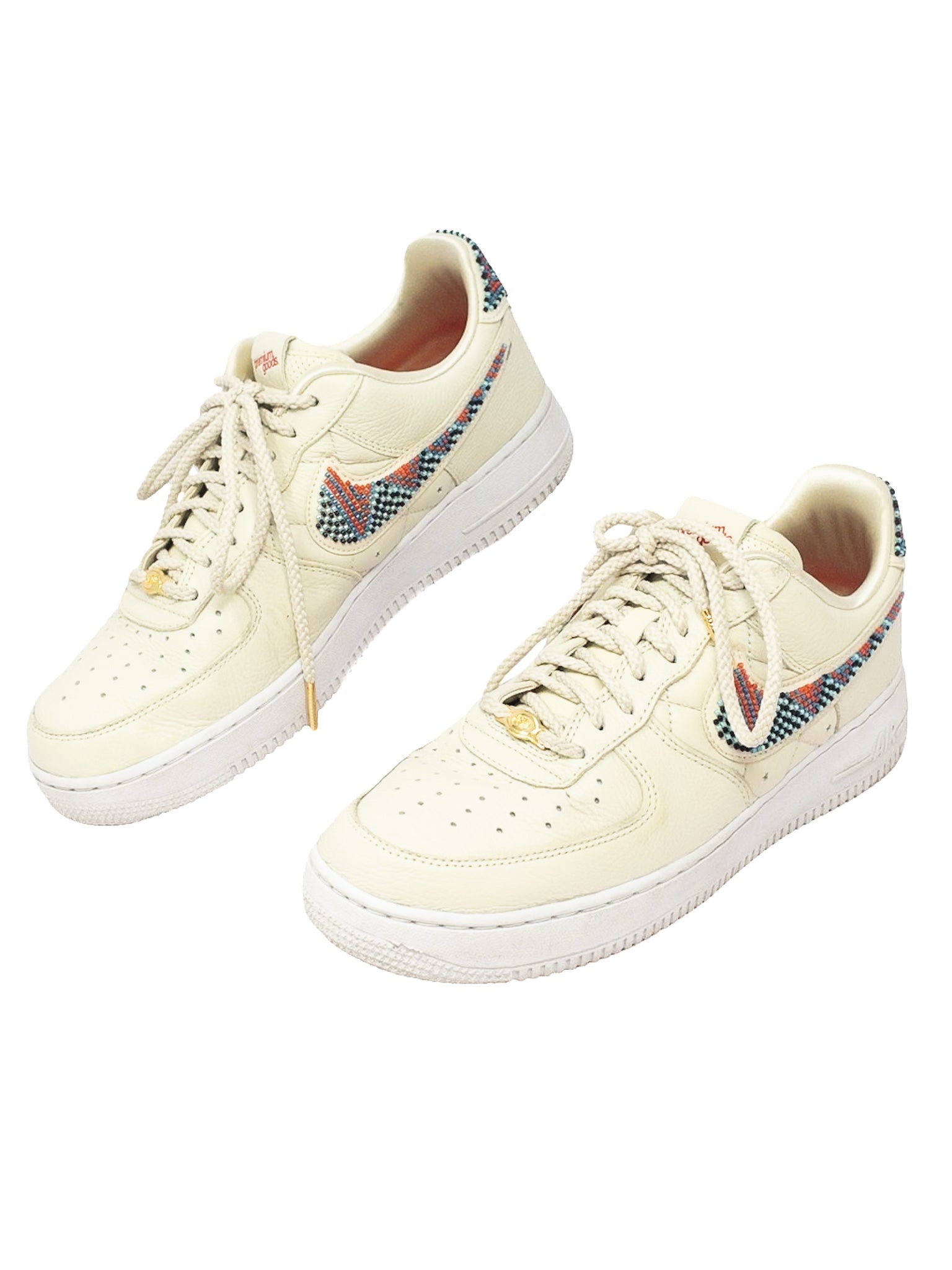 Nike Cream Beaded Leather 10.5 Sneakers