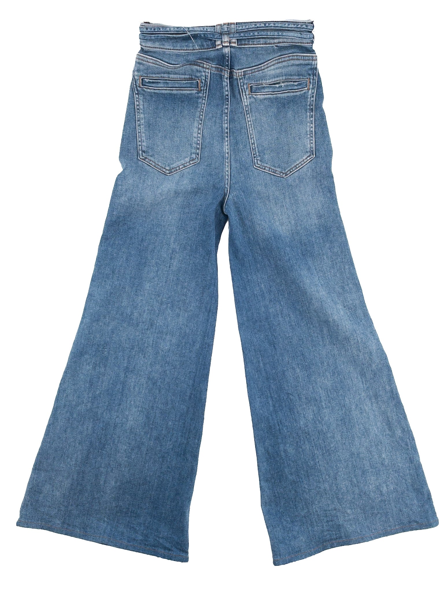 Pilcro Blue Washed Denim Wide Leg Size 0 Jeans
