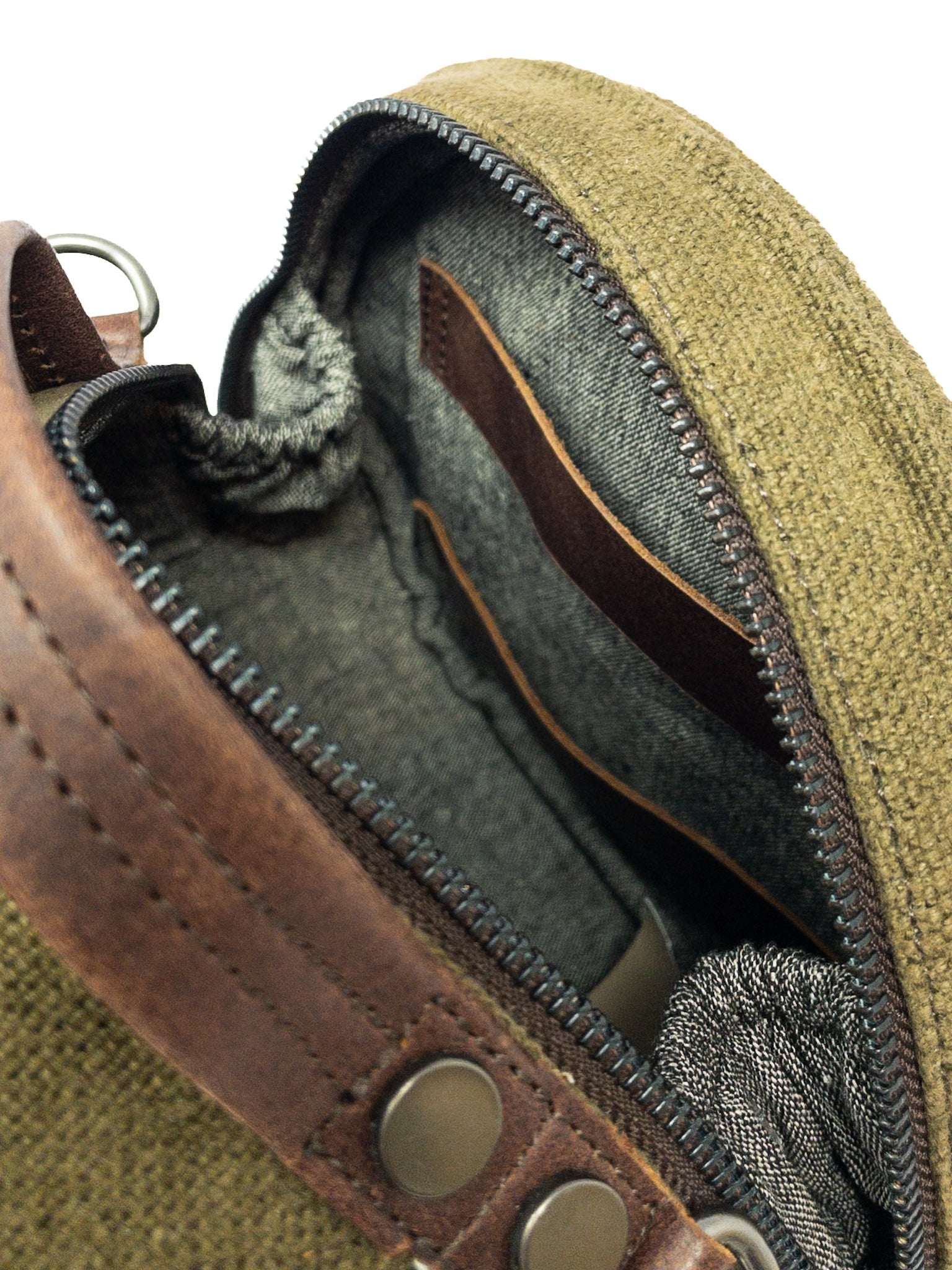 The Burlap People Moss Fabric Cross Body