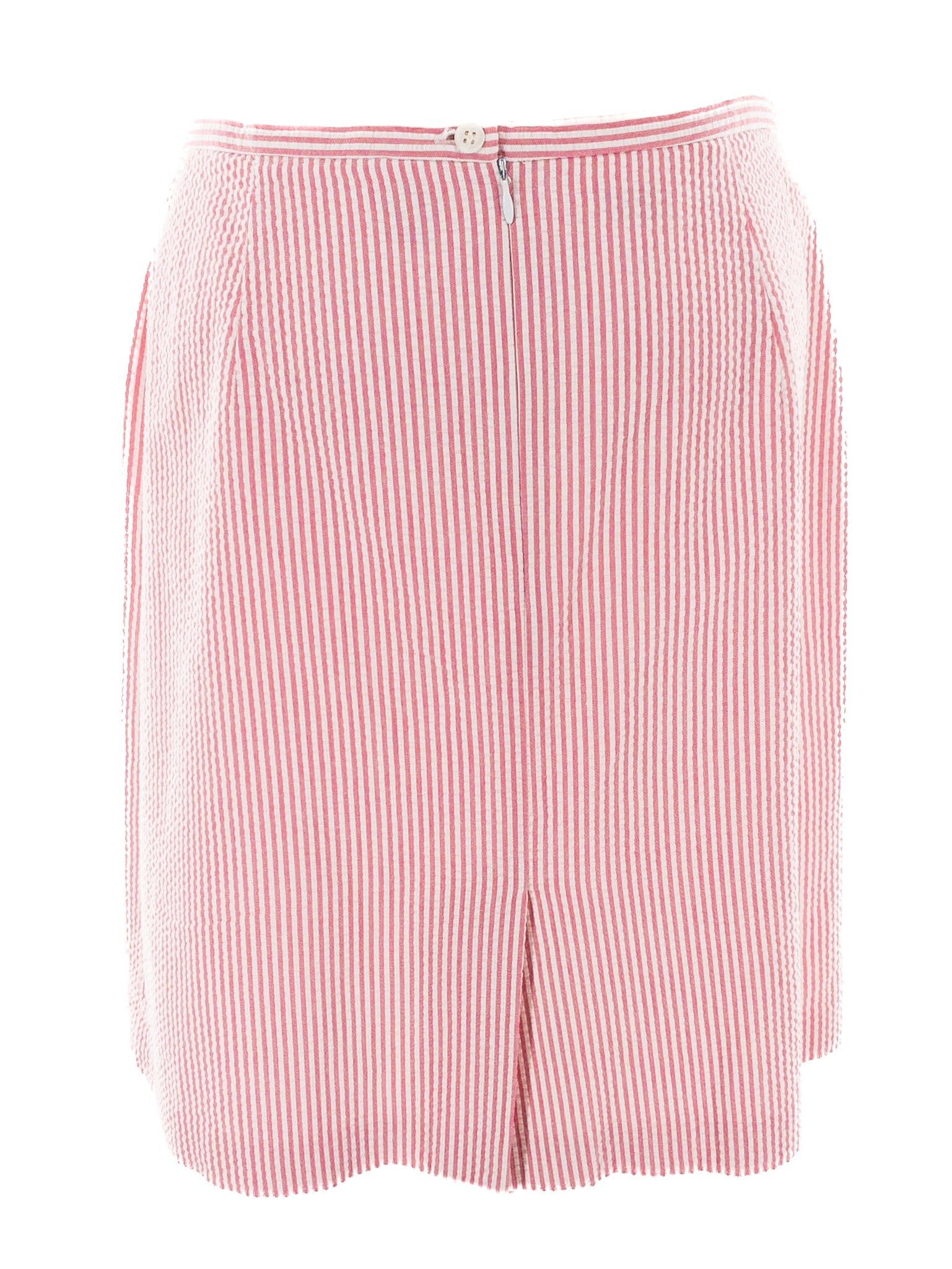 Talbots Pink White Pinstripe Cotton Size 18 Skirt