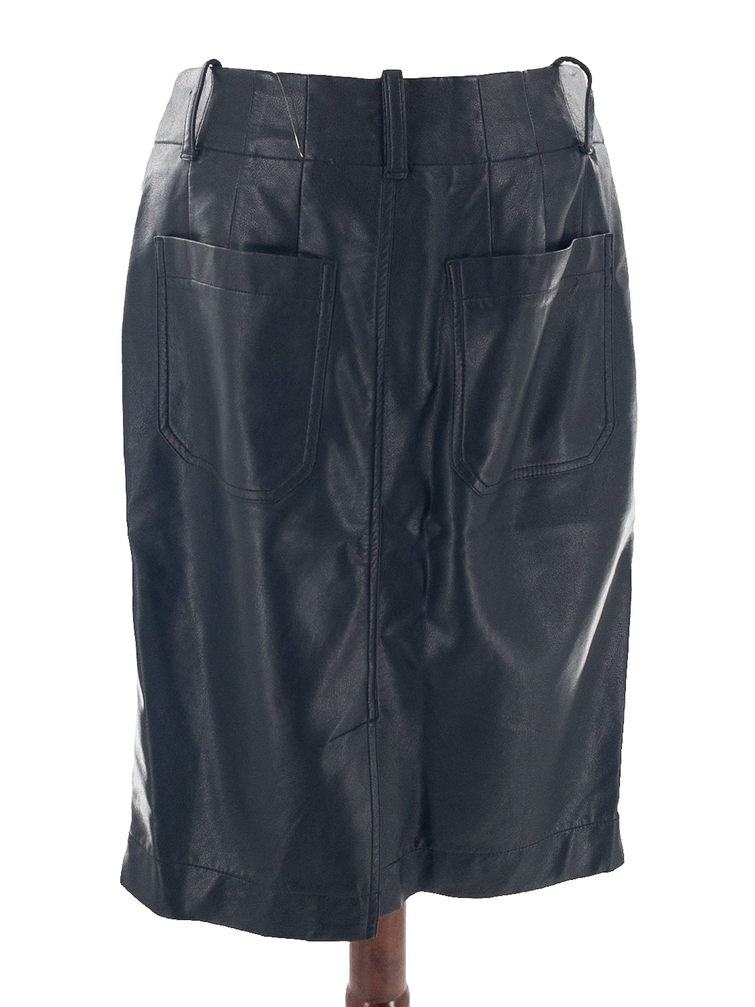 Maeve Black Faux Leather Size S Skirt