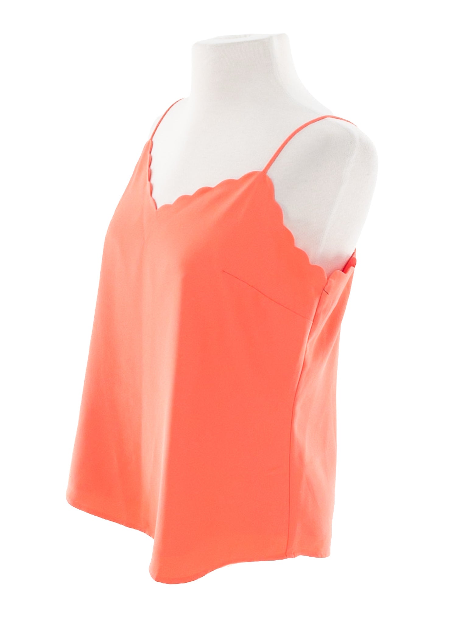 J Crew Orange Polyester Spaghetti Strap Size 6 Blouse