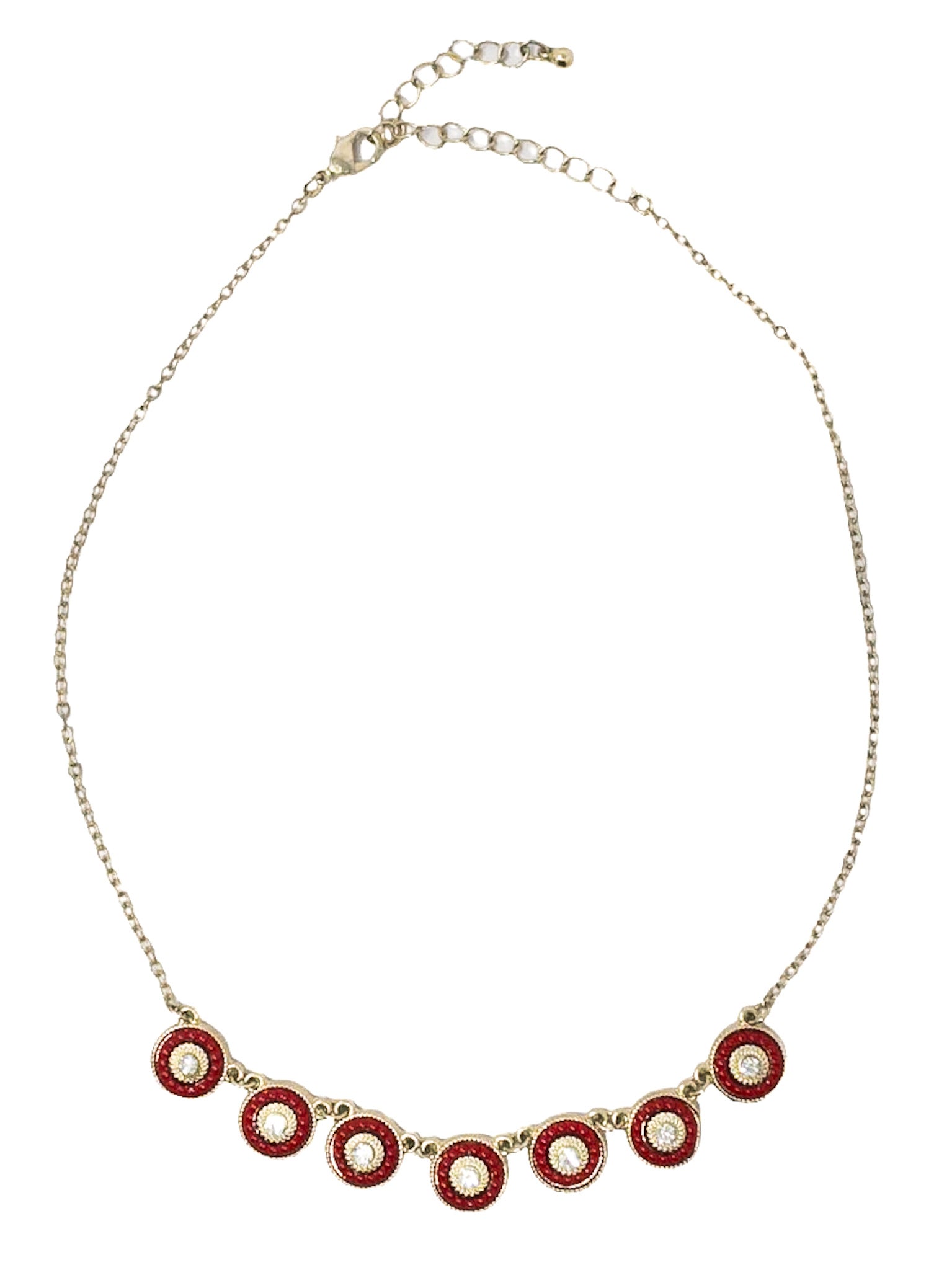 Red Gold Embellished Necklaces