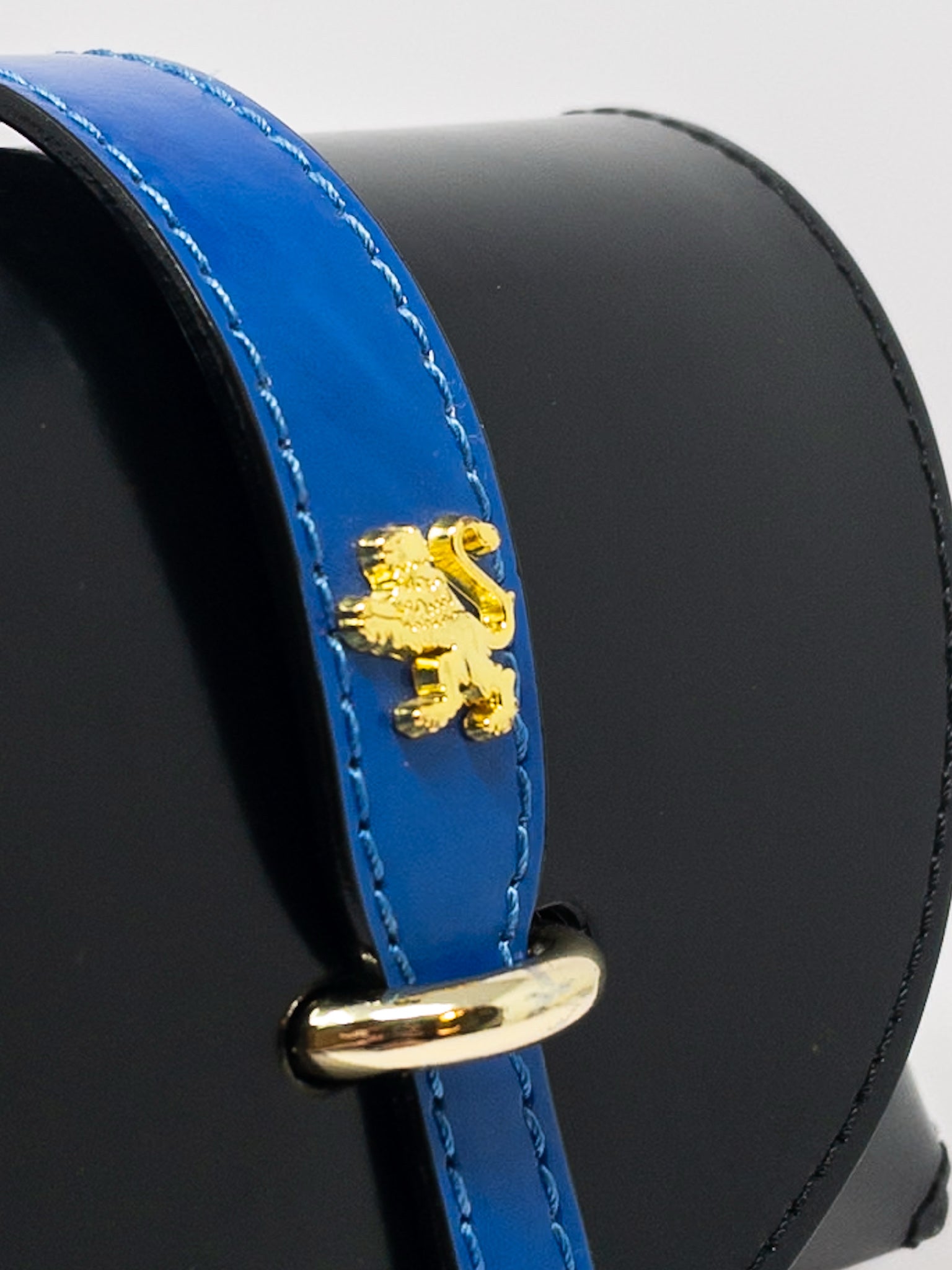 Pratesi Navy Shiny Leather Cross Body