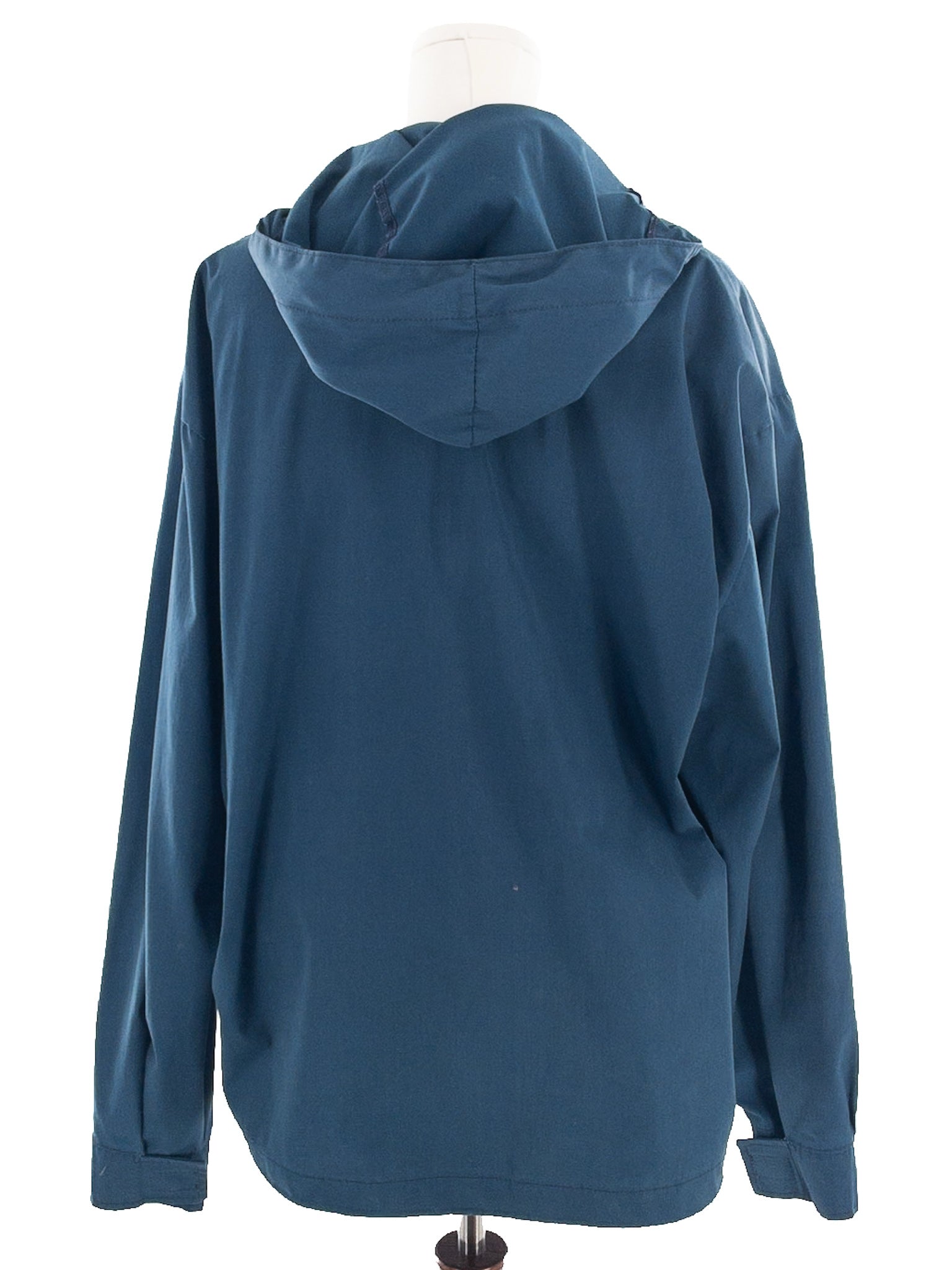 Eddie Bauer Peacock Blue Hooded Polyester Blend Size L Jacket