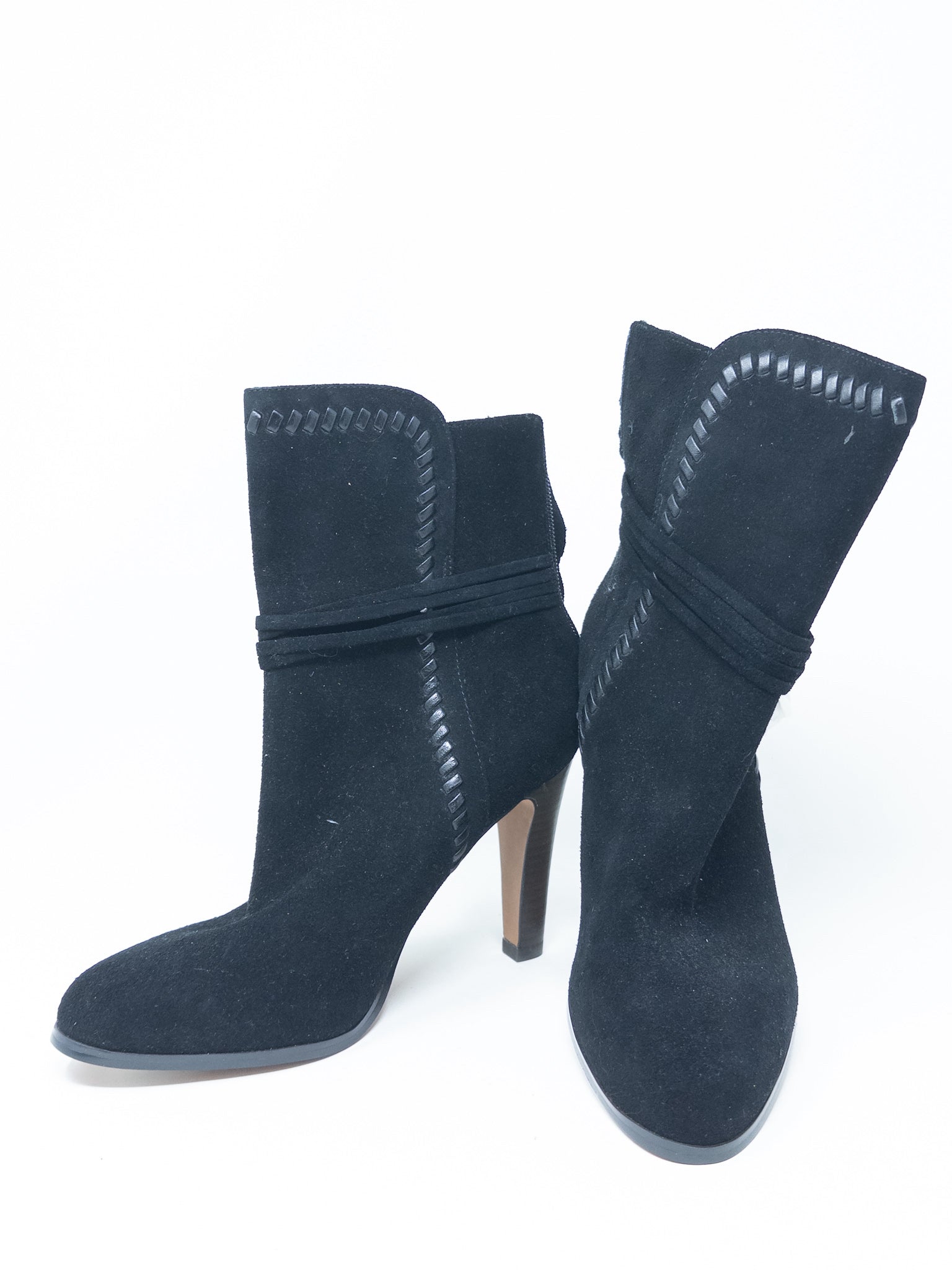 Coach Black Tassel Suede 8 Bootie