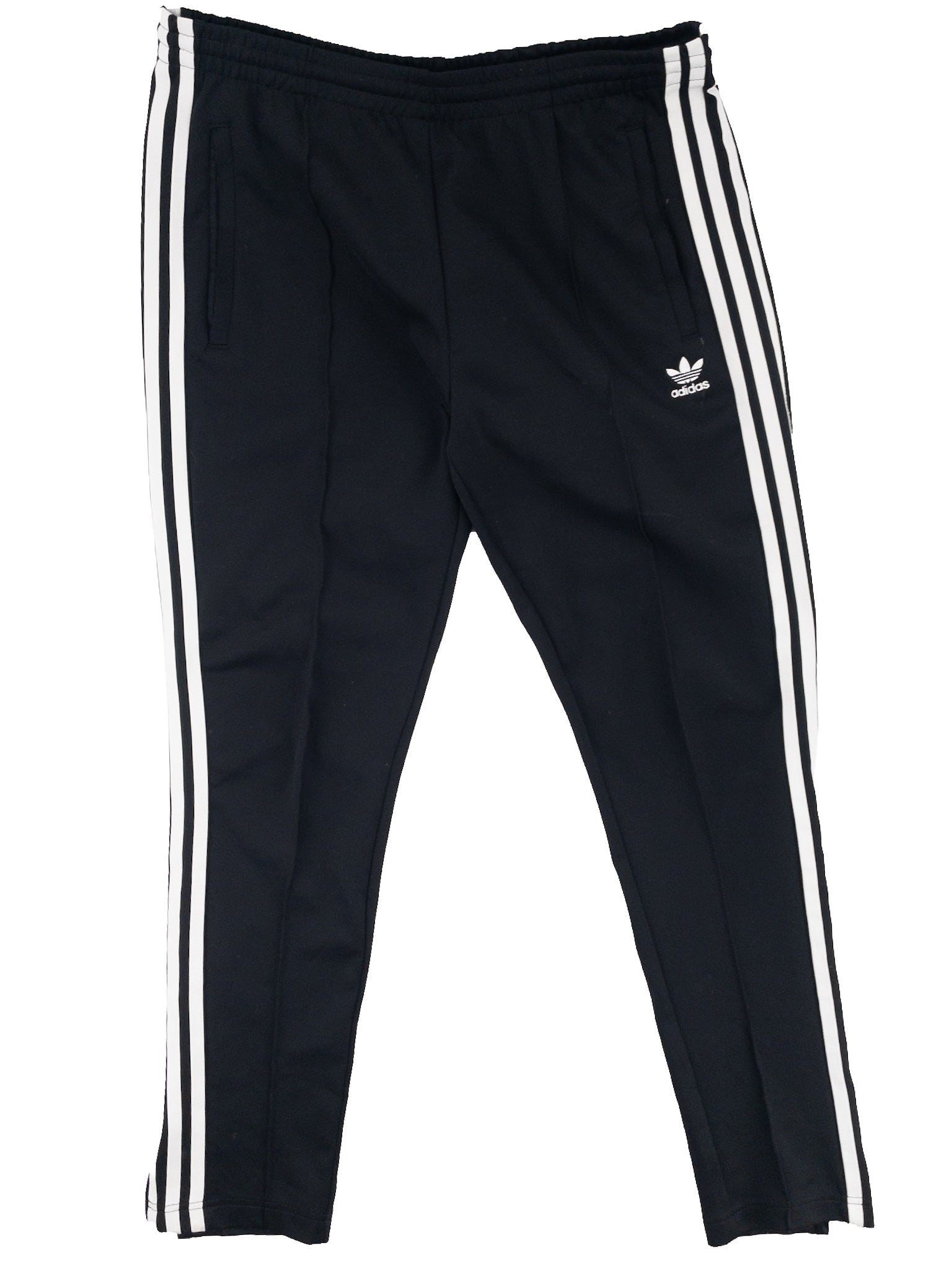 Adidas Black White Piping Polyester Blend Size L Pants/Active