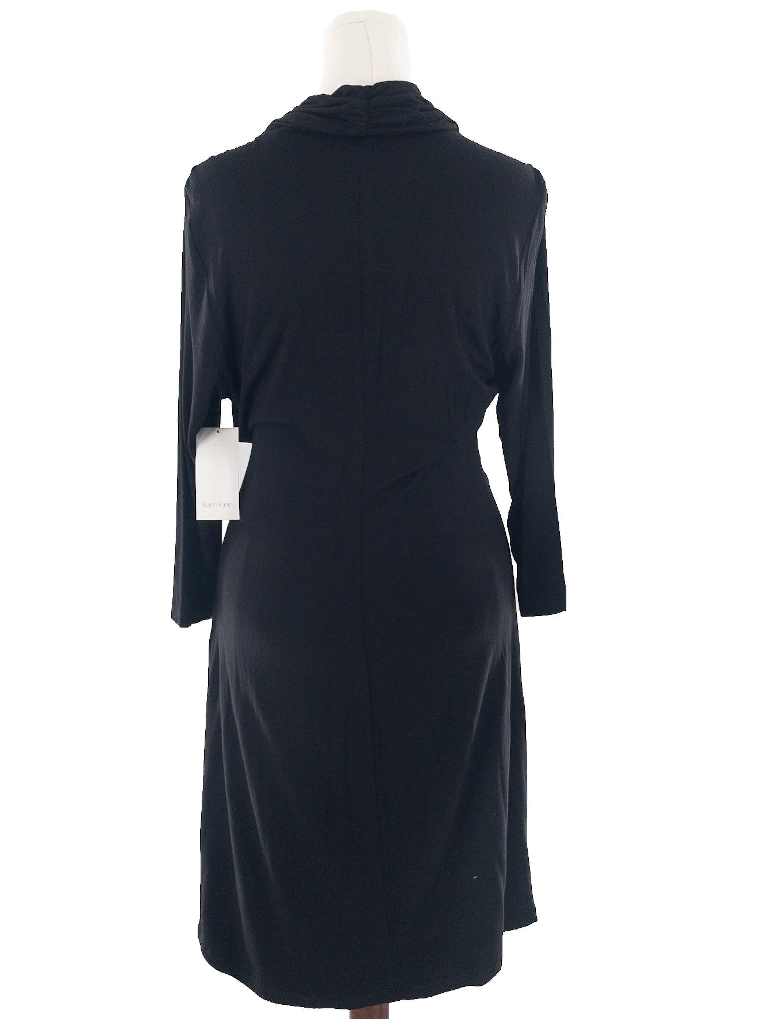Karen Kane Black Wrap Jersey Long Sleeve Size XL Dress